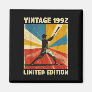 Retro Vintage 1992 Baseball Lover Limited Edition Magnet