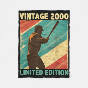 Retro Vintage 2000 Baseball Lover Limited Edition Fleece Blanket