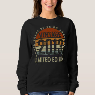 Retro Vintage 2013 10 Years Old 10th Birthday Boy Sweatshirt