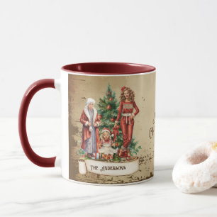 Retro Vintage 3 Generations and A Christmas Tree Mug