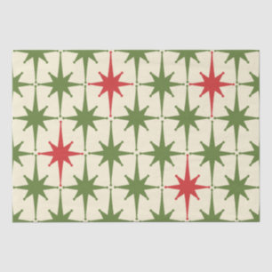 Retro Vintage 50s Christmas Atomic Star Pattern  Tissue Paper