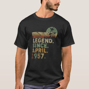 Retro Vintage 65 Years April Born Legend Since 195 T-Shirt