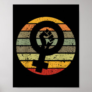 Retro Vintage, 70s 80s 90s Feminist Poster