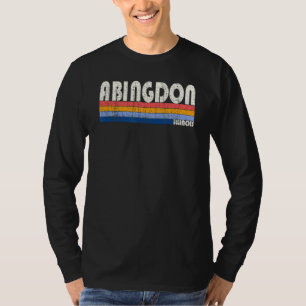 Retro Vintage 70s 80s Style Abingdon Illinois T-Shirt