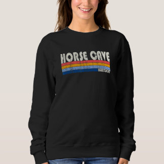 Retro Vintage 70s 80s Style Horse Cave Kentucky Sweatshirt