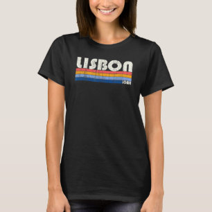 Retro Vintage 70s 80s Style Lisbon Iowa T-Shirt