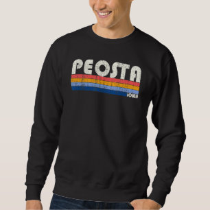 Retro Vintage 70s 80s Style Peosta Iowa Sweatshirt