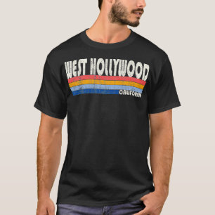 Retro Vintage 70s 80s Style West Hollywood, CA Pre T-Shirt