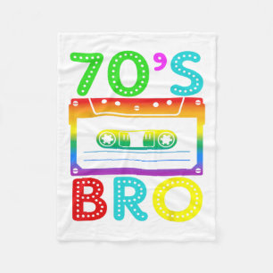 Retro Vintage 70's Bro For Halloween Family Matchi Fleece Blanket
