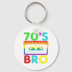 Retro Vintage 70's Bro For Halloween Family Matchi Key Ring