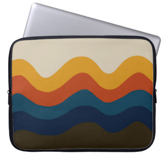 Retro Vintage 70's Waves Laptop Sleeve