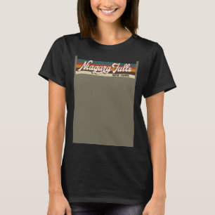 Retro Vintage 80s 70s Niagara Falls Retro New York T-Shirt