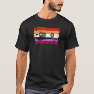 Retro Vintage 80s 90s Cassette Tape Lesbian Pride T-Shirt