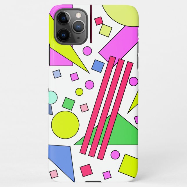 Retro Vintage 80s and 90s Style iPhone Case (Back)