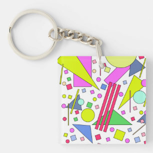 Retro Vintage 80s and 90s Style Key Ring