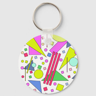 Retro Vintage 80s and 90s Style Key Ring