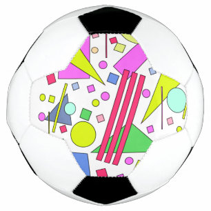 Retro Vintage 80s and 90s Style Soccer Ball