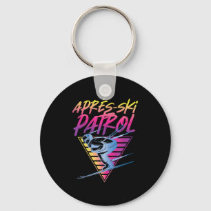 Retro Vintage 80s Apres Ski Patrol Key Ring
