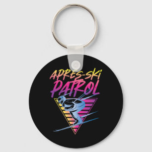 Retro Vintage 80s Apres Ski Patrol Key Ring