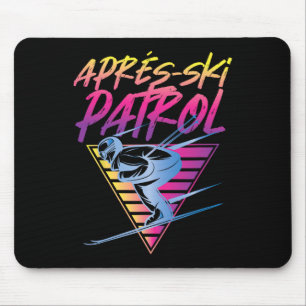 Retro Vintage 80s Apres Ski Patrol  Mouse Pad
