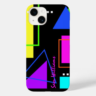 RETRO VINTAGE 80s COLORFUL NEON TRENDY GEOMETRIC  Case-Mate iPhone 14 Case