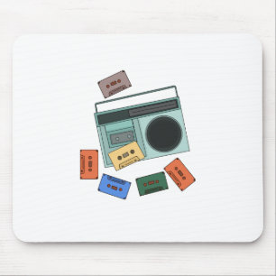 Retro Vintage 80's Music Mouse Pad