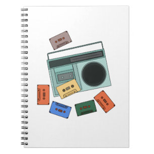 Retro Vintage 80's Music Notebook