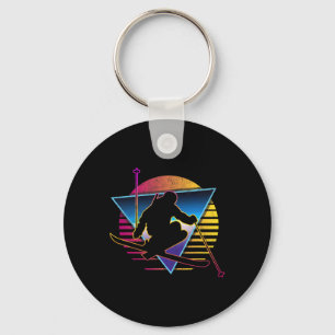 Retro Vintage 80s Ski Key Ring