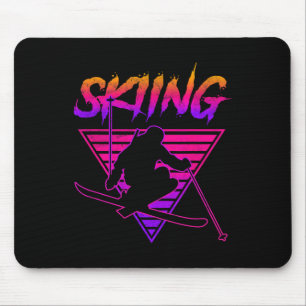 Retro Vintage 80s Ski Skiing 1  Mouse Pad