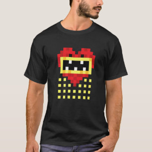 Retro Vintage 8 Bit Cute Pixel Character Graphic H T-Shirt