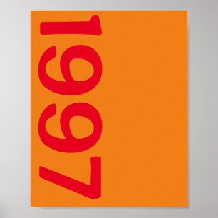 Retro Vintage 90s Custom Year Personalised  Poster