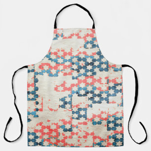 retro vintage abstract patchwork background on gru apron