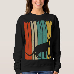 Retro Vintage Abyssinian Cat Silhouette Abyssinian Sweatshirt