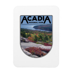 Retro Vintage Acadia National Park Maine Island Magnet