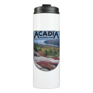 Retro Vintage Acadia National Park Maine Island Thermal Tumbler