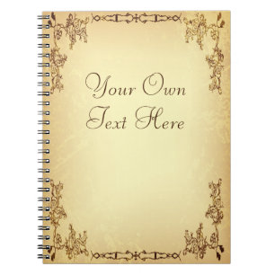 Retro Vintage Aged Paper Notebook