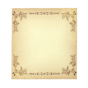 Retro Vintage Aged Paper Notepad