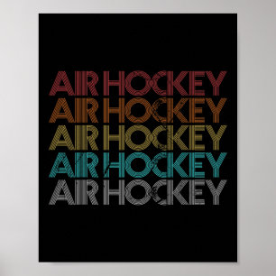 Retro Vintage Air Hockey Poster