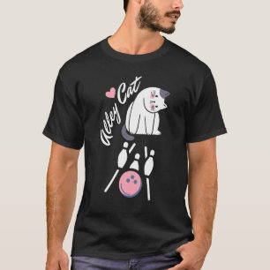 RETRO VINTAGE ALLEY CAT BOWLING TEAM HUMOR BOWLER T-Shirt