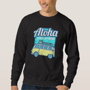 Retro Vintage Aloha State of Mind Surfing Summer Sweatshirt