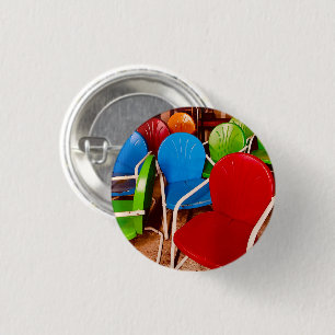 Retro Vintage Aluminum Bright Color Chairs Pin