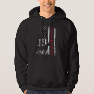 Retro Vintage American Flag American Bulldog 4th O Hoodie