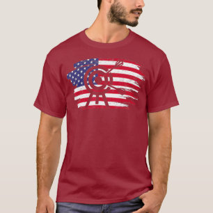 Retro Vintage American Flag Darts 4th Of July T-Shirt