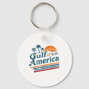 Retro Vintage American Flag Mexico Gulf Of Us Amer Key Ring