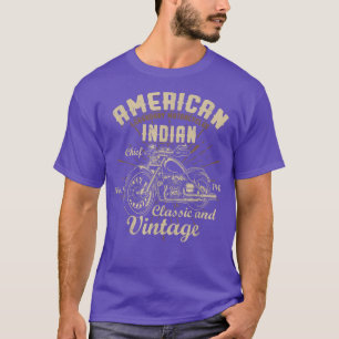 Retro Vintage American Motorcycle for Old Biker Fu T-Shirt