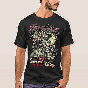 Retro Vintage American Motorcycle Indian for Old B T-Shirt