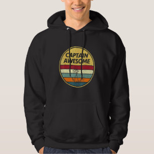 Retro Vintage Anchor Sailboat Sailing Captain Hoodie