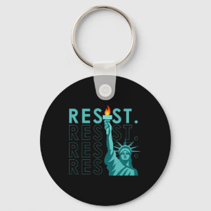 Retro Vintage Anti Trump Resist Statue Of Liberty  Key Ring