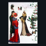 Retro vintage art deco people Christmas poster<br><div class="desc">design by www.etsy.com/Shop/VanityFlairDesigns</div>