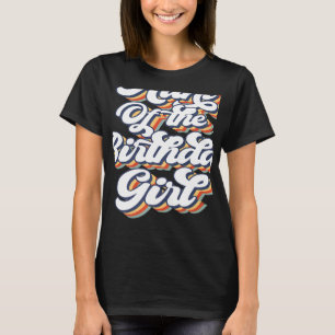 Retro Vintage Aunt Of the Birthday Girl Matching F T-Shirt